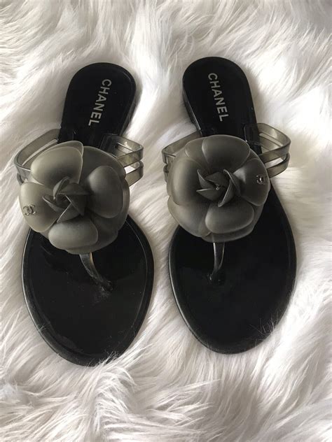 chanel camellia flip flops replica|chanel sandals real real.